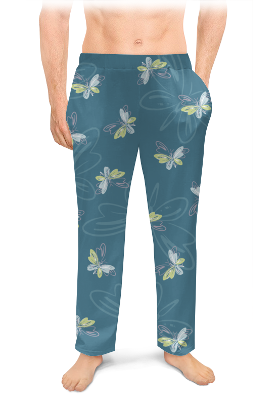 Printio Мужские пижамные штаны Бабочки printio мужские пижамные штаны силуэты