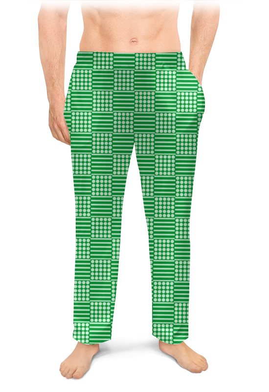 Printio Мужские пижамные штаны Горох и линия любовь в квадрате