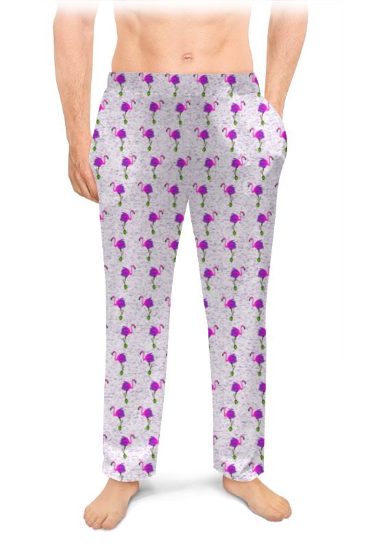 Printio Мужские пижамные штаны Розовые фламинго