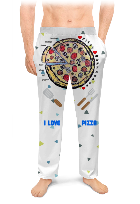 Printio Мужские пижамные штаны Пицца printio мужские пижамные штаны пиксели
