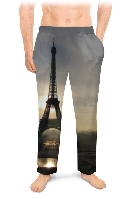 Printio Мужские пижамные штаны Эйфелева башня башни заката