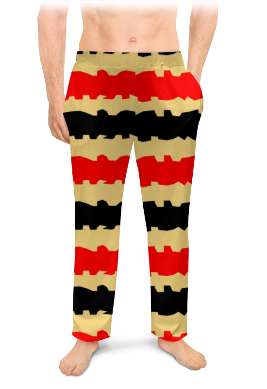 Printio Мужские пижамные штаны Полоски с рванными краями printio скатерть квадратная полоски с рванными краями
