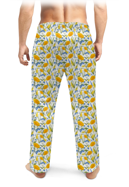 Заказать пижаму в Москве. Мужские пижамные штаны Цветы от valezar - готовые дизайны и нанесение принтов.