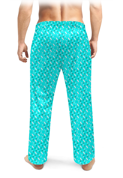 Заказать пижаму в Москве. Мужские пижамные штаны Голубой узор от valezar - готовые дизайны и нанесение принтов.