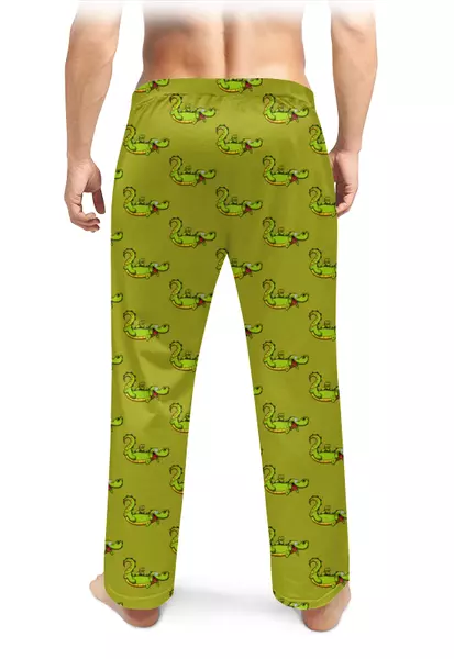 Заказать пижаму в Москве. Мужские пижамные штаны Крокодильчики от Print design  - готовые дизайны и нанесение принтов.