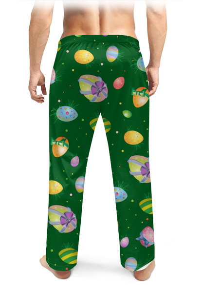 Заказать пижаму в Москве. Мужские пижамные штаны Пасхальные яйца от IrinkaArt  - готовые дизайны и нанесение принтов.