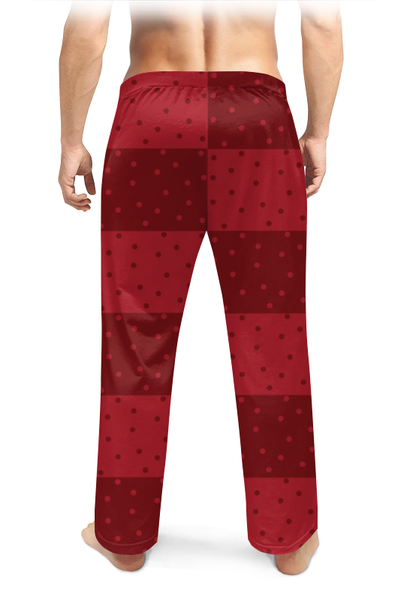 Заказать пижаму в Москве. Мужские пижамные штаны Красный геометрический узор от valezar - готовые дизайны и нанесение принтов.
