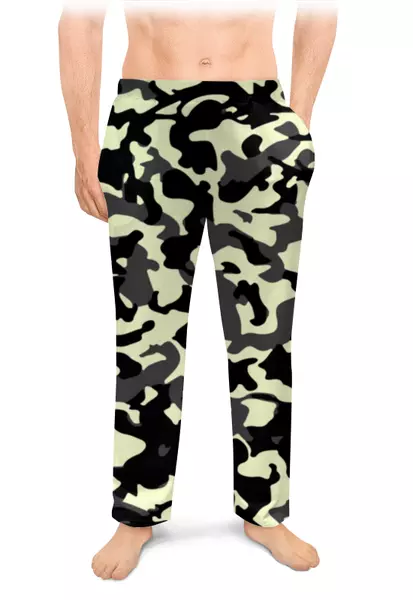 Заказать пижаму в Москве. Мужские пижамные штаны Камуфляж от oneredfoxstore@gmail.com - готовые дизайны и нанесение принтов.