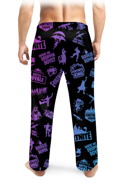 Заказать пижаму в Москве. Мужские пижамные штаны FORTNITE от geekbox - готовые дизайны и нанесение принтов.