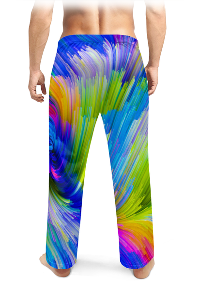 Заказать пижаму в Москве. Мужские пижамные штаны Abstract Rainbow от Дана Столыпина - готовые дизайны и нанесение принтов.