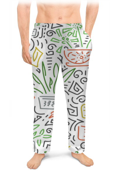 Заказать пижаму в Москве. Мужские пижамные штаны Без названия от axenova-n@yandex.ru - готовые дизайны и нанесение принтов.