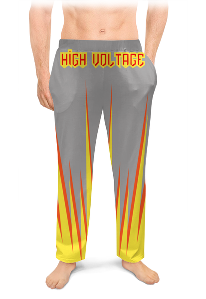 Заказать пижаму в Москве. Мужские пижамные штаны High voltage. от Eva De Peron.  - готовые дизайны и нанесение принтов.