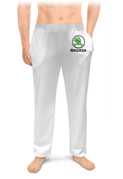 Заказать пижаму в Москве. Мужские пижамные штаны SKODA от DESIGNER   - готовые дизайны и нанесение принтов.