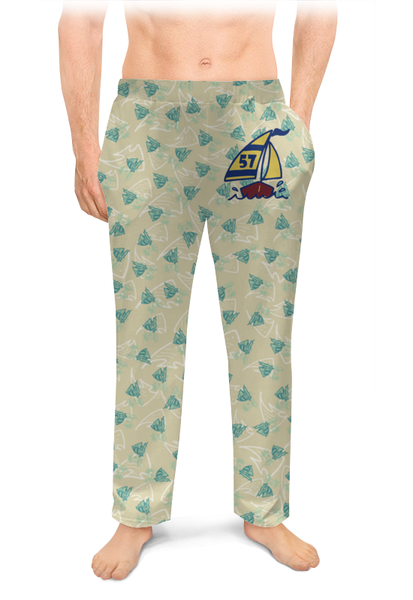 Заказать пижаму в Москве. Мужские пижамные штаны Кораблик от valezar - готовые дизайны и нанесение принтов.