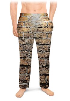 Заказать пижаму в Москве. Мужские пижамные штаны Стена. от Eva De Peron.  - готовые дизайны и нанесение принтов.