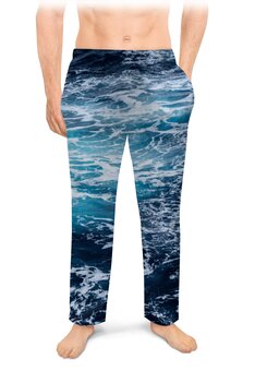 Заказать пижаму в Москве. Мужские пижамные штаны Море  от FireFoxa - готовые дизайны и нанесение принтов.
