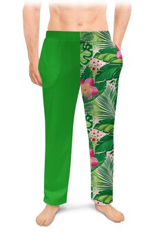 Заказать пижаму в Москве. Мужские пижамные штаны Тропические букеты  от IrinkaArt  - готовые дизайны и нанесение принтов.
