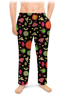 Заказать пижаму в Москве. Мужские пижамные штаны Овощи от IrinkaArt  - готовые дизайны и нанесение принтов.