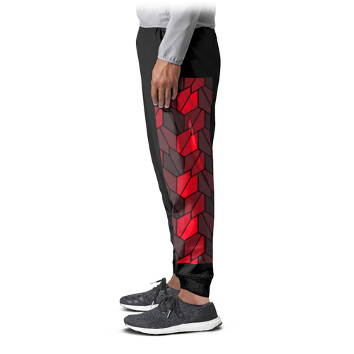 Заказать штаны спортивные мужские в Москве. Штаны спортивные мужские Rumpled Red от Soluvel  - готовые дизайны и нанесение принтов.