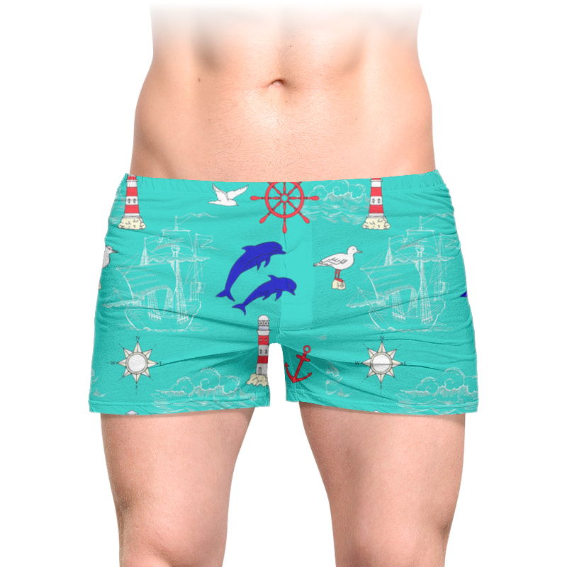 Printio Трусы мужские с полной запечаткой Морская