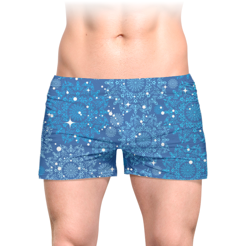 Printio Трусы мужские с полной запечаткой Снежинки