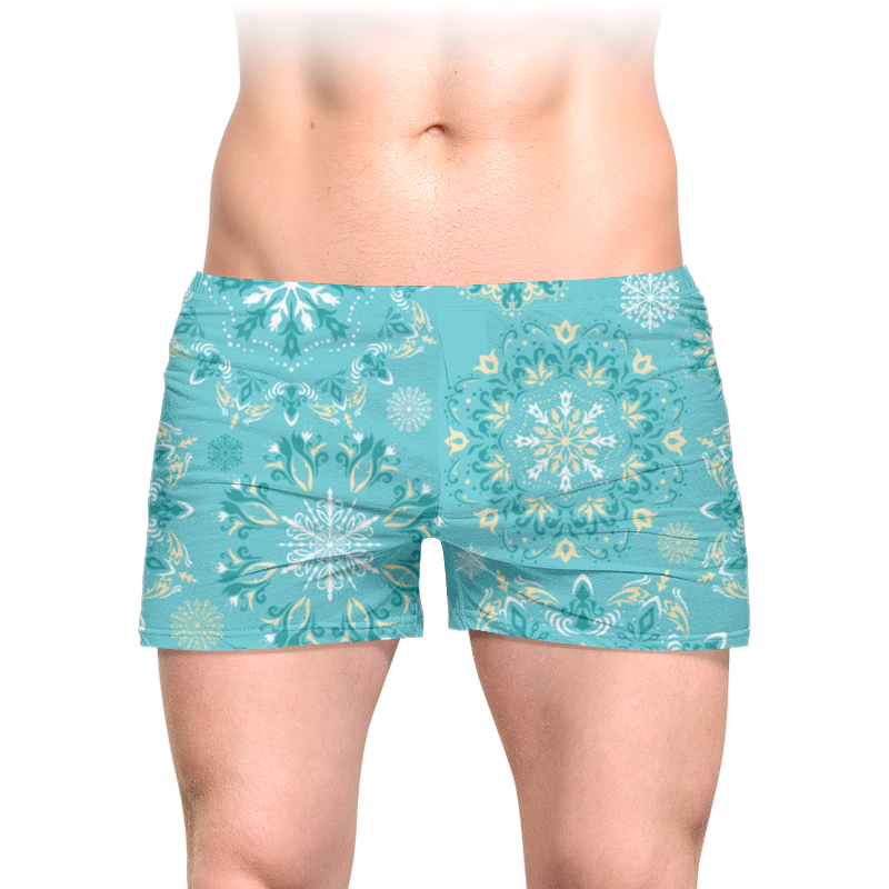 Printio Трусы мужские с полной запечаткой Снежинки
