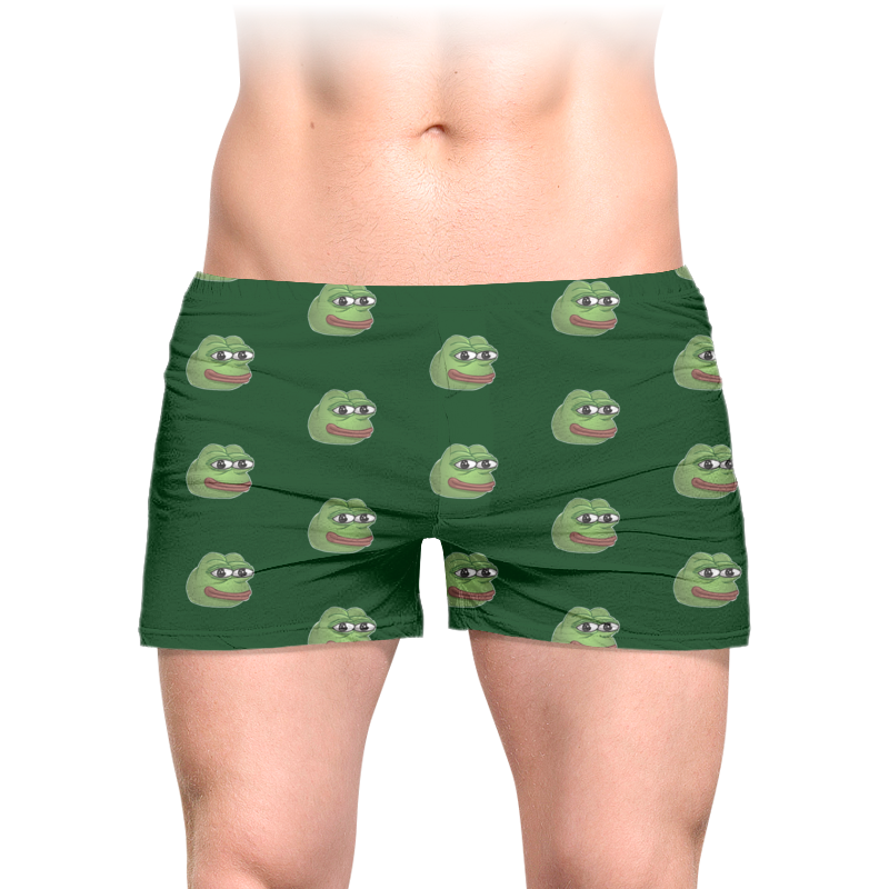 Printio Трусы мужские с полной запечаткой Pepe frog цена и фото