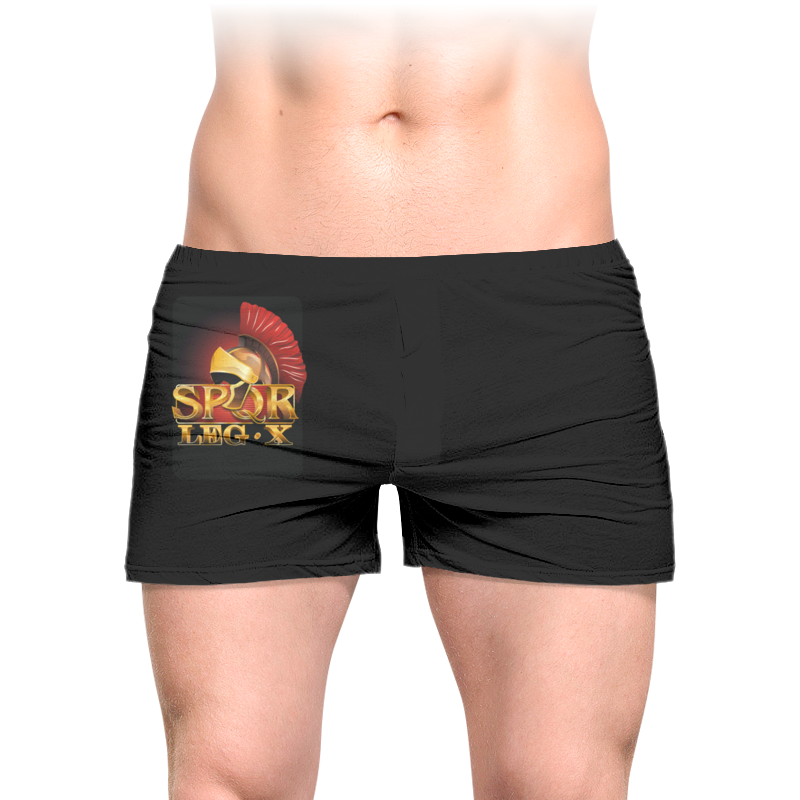 Printio Трусы мужские с полной запечаткой Spqr и шлем легионера.