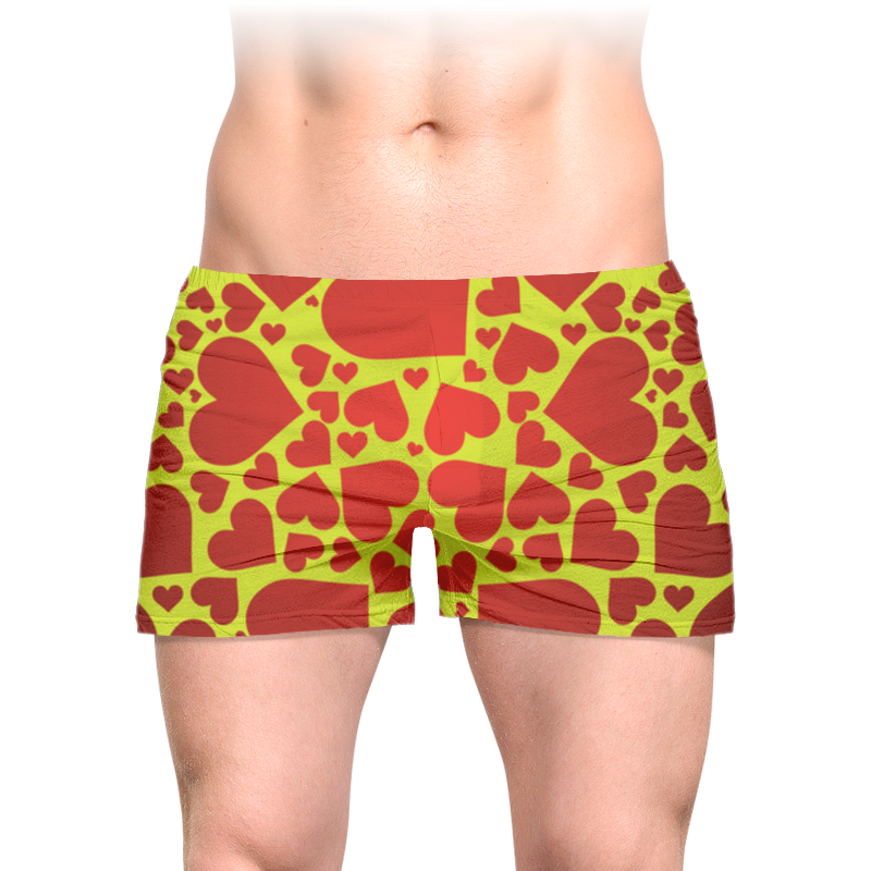 Printio Трусы мужские с полной запечаткой Сердечки