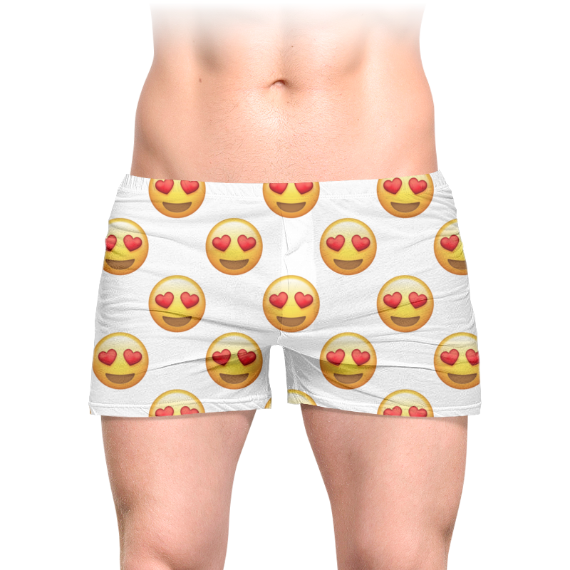Printio Трусы мужские с полной запечаткой Влюбленный смайл