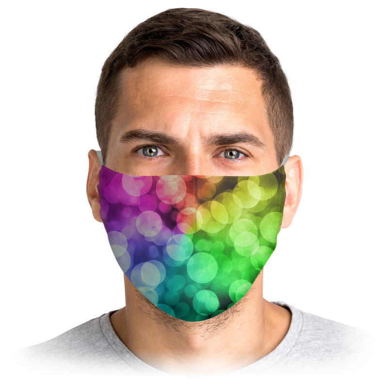 Printio Маска лицевая Разноцветные блики