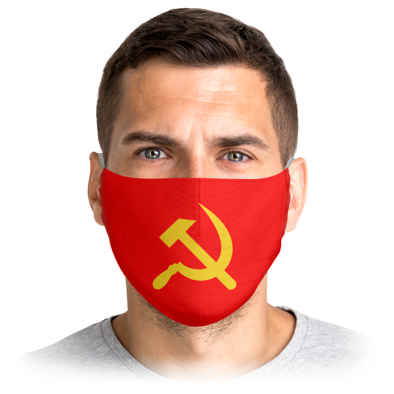 printio маска лицевая серп и молот Printio Маска лицевая Советская символика ссср 80х ретро красная