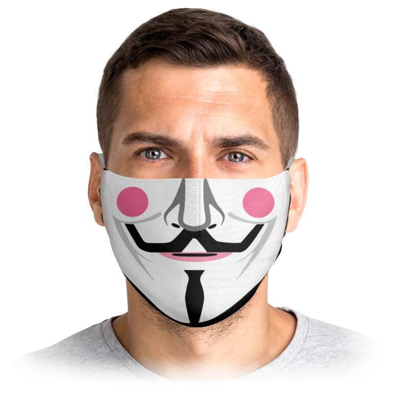Printio Маска лицевая Гай фокс - анонимус карнавальная маска гай фокс белый перламутр