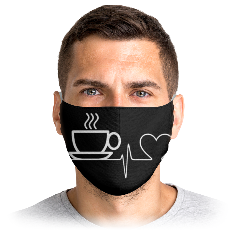 printio маска лицевая перед кофе после кофе Printio Маска лицевая Кофеман