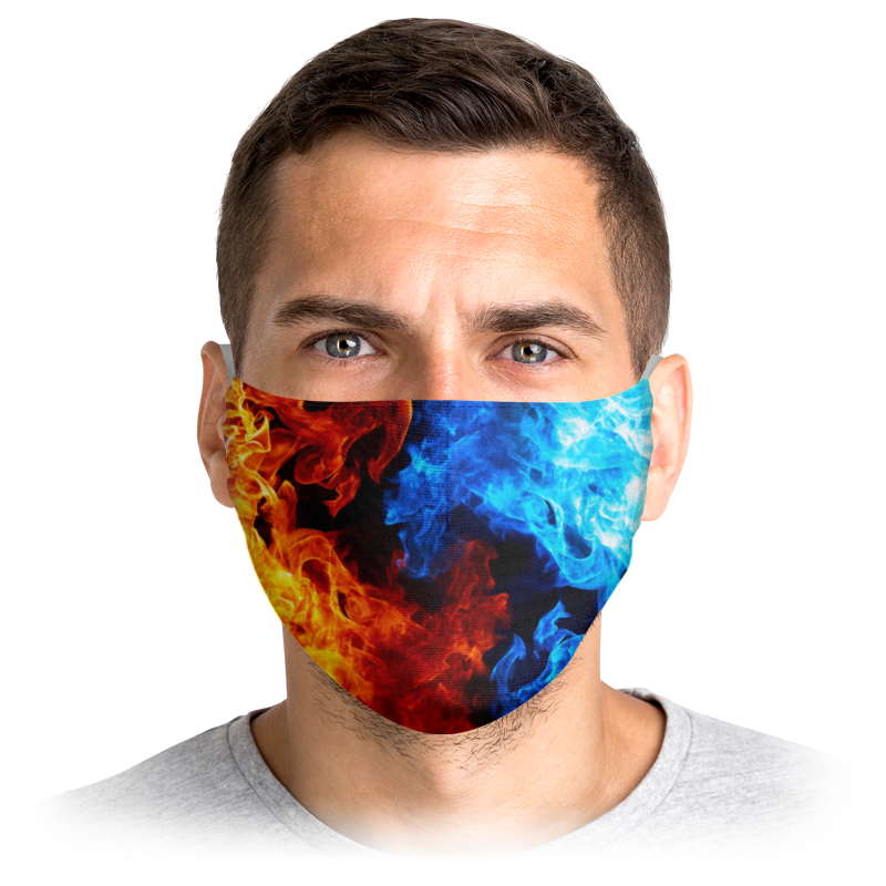 Printio Маска лицевая Две стихии маска унисекс моющаяся многоразовая для лица для взрослых и детей