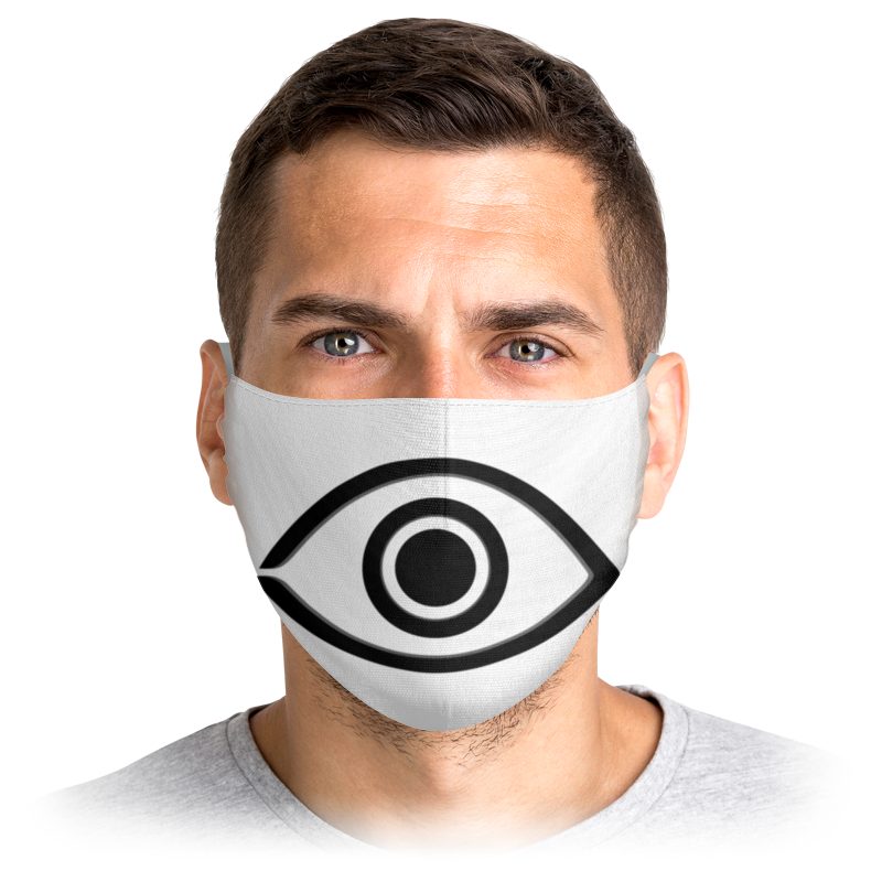 Printio Маска лицевая Бездомный бог (маска с глазом) printio фартук с полной запечаткой бездомный бог маска с глазом