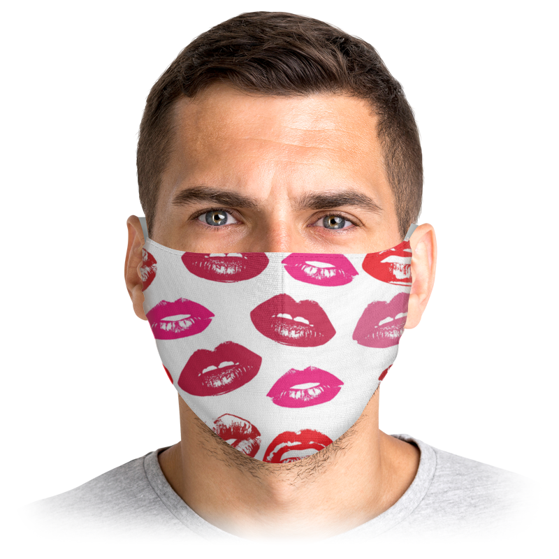 printio маска лицевая силиконовые губы Printio Маска лицевая Губы поцелуи