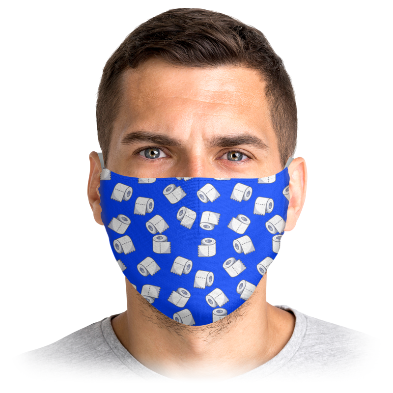 Printio Маска лицевая Маска из туалетной бумаги синяя маска лицевая защитная х б скорпион синяя