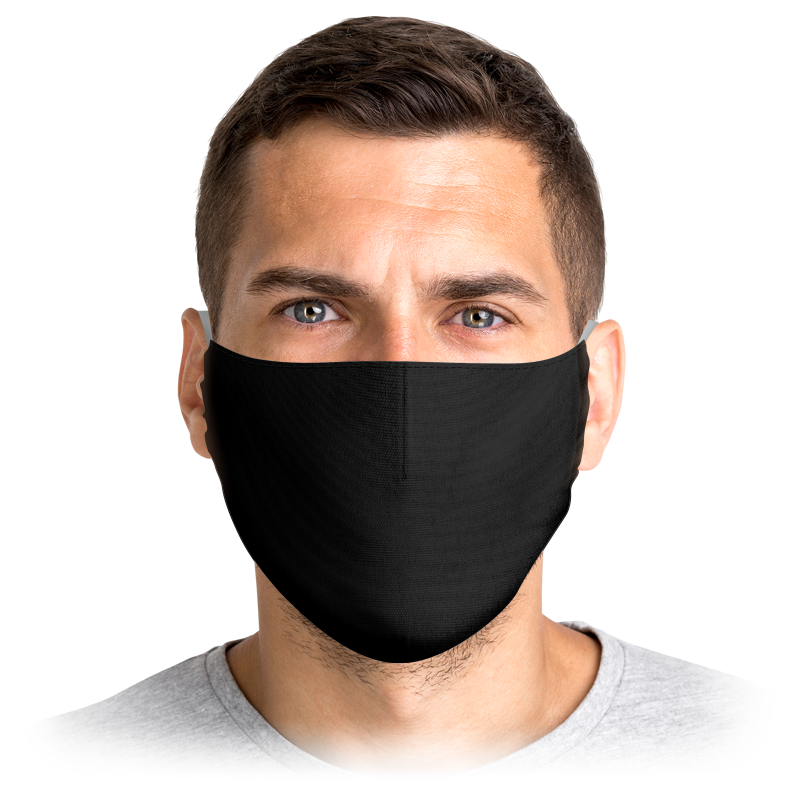 Printio Маска лицевая черная маска без рисунка
