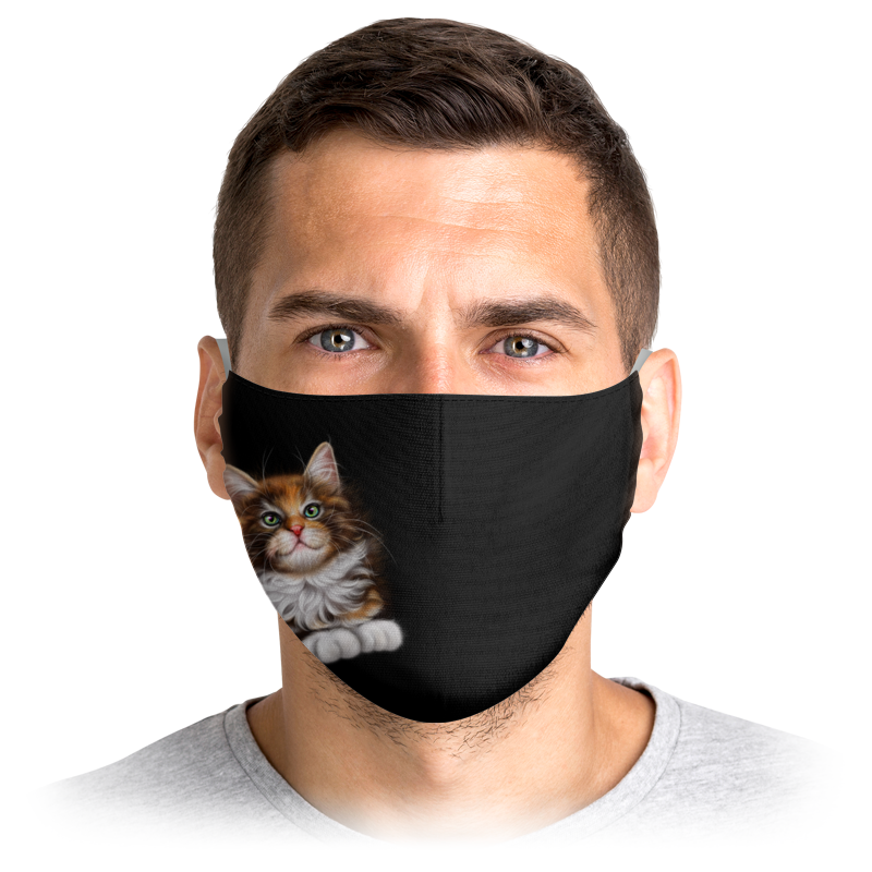 printio маска лицевая чеширский котик Printio Маска лицевая Котик