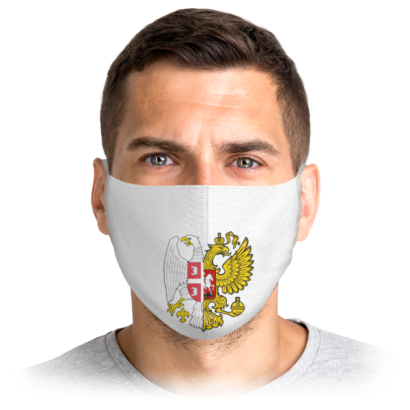 Printio Маска лицевая Сербия/россия гербы printio маска лицевая глаза на маске