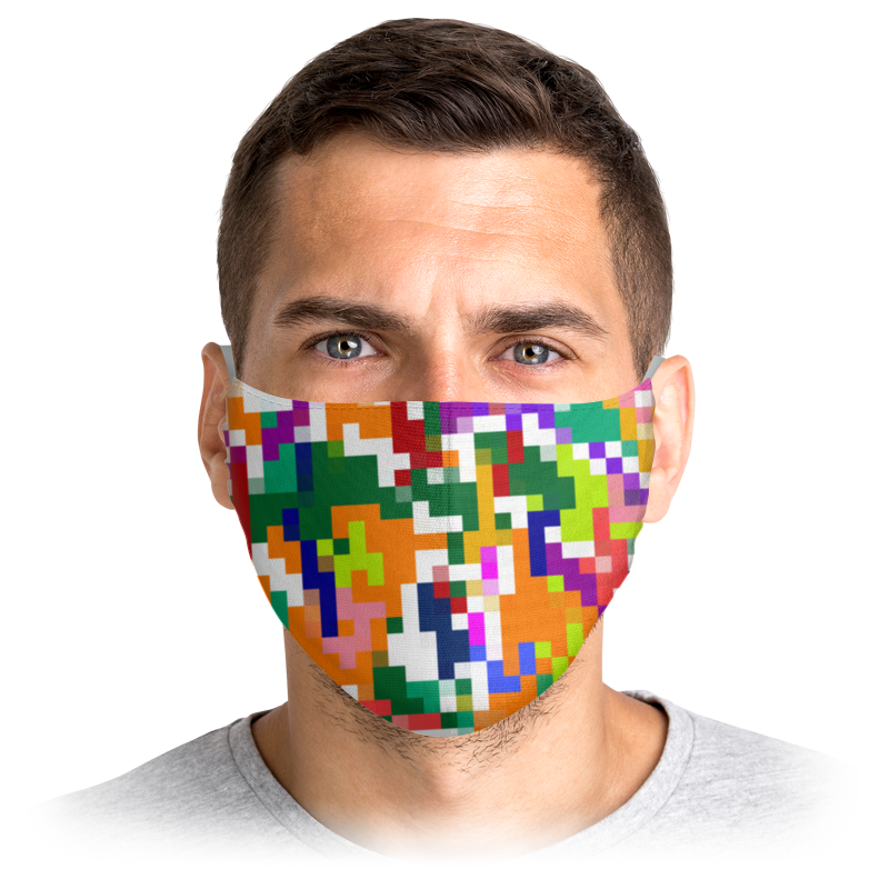 Printio Маска лицевая Цветные пиксели