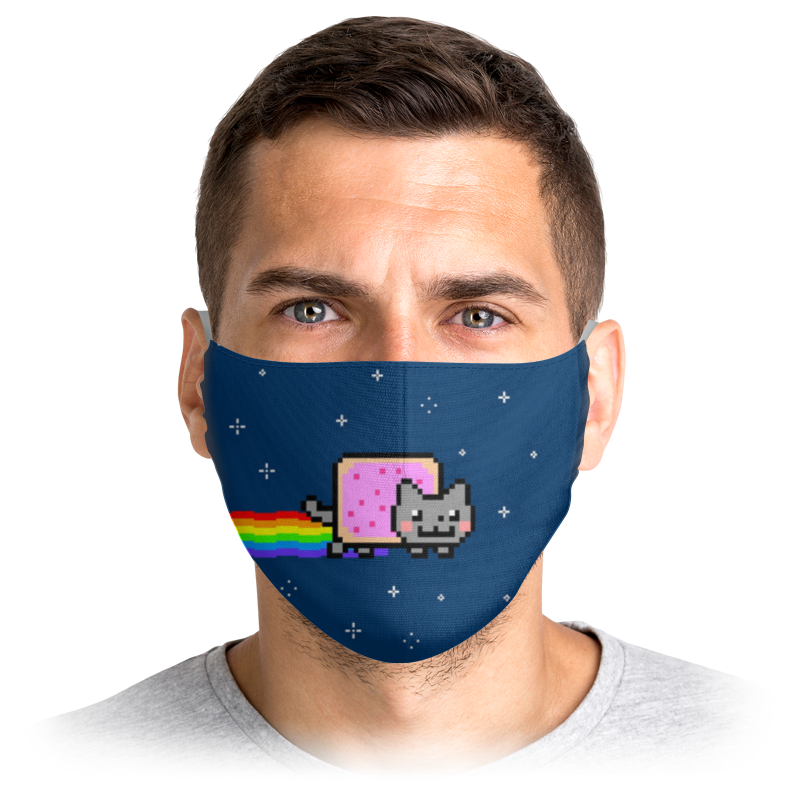 Printio Маска лицевая Nyan cat| нянкот| интернет мемы printio маска лицевая интернет мем