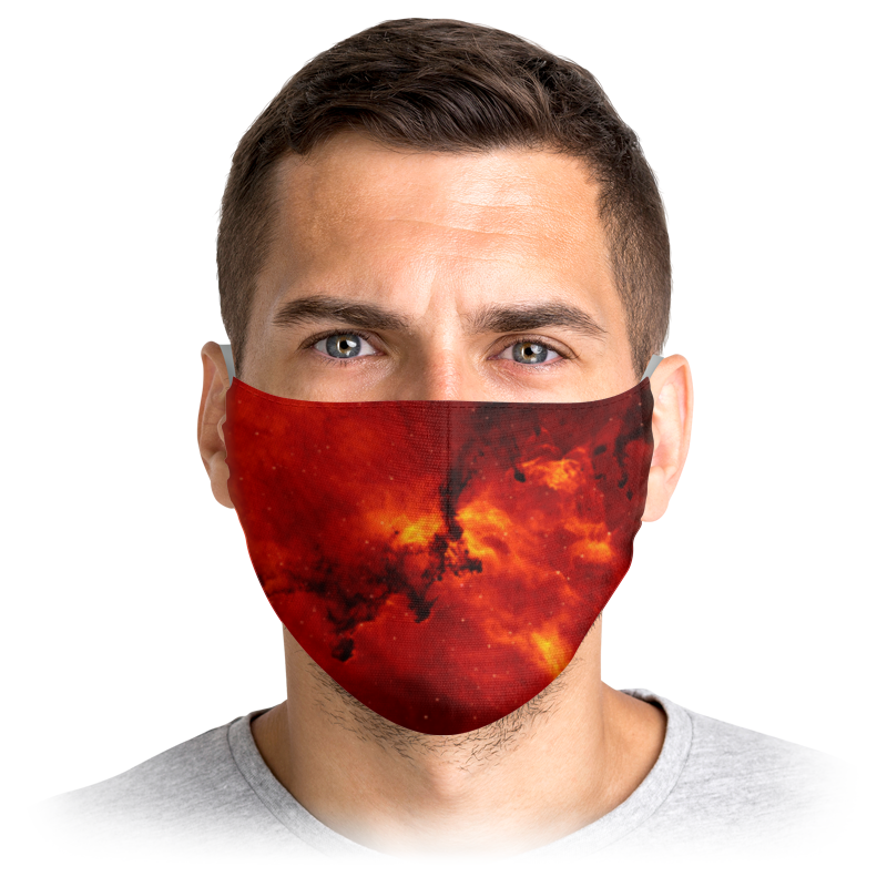 Printio Маска лицевая Дыхание вселенной силиконовая маска для лица многоразовая маска для лица с защитой от ударов и испарения ушей
