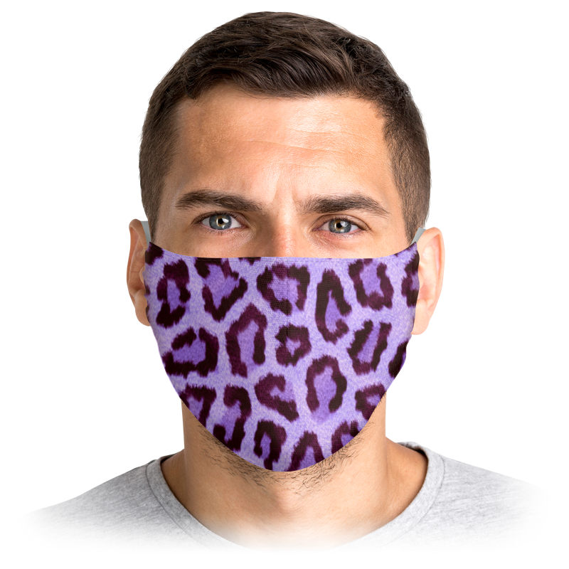 маска леопард цв разноцветный Printio Маска лицевая Разноцветный леопард
