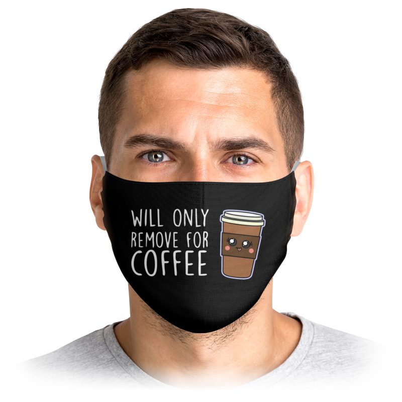 printio маска лицевая черная маска Printio Маска лицевая Сниму только для кофе