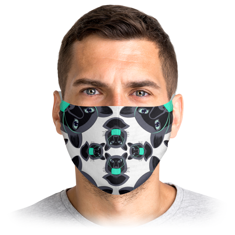 printio маска лицевая болонка в маске Printio Маска лицевая Пантера в маске