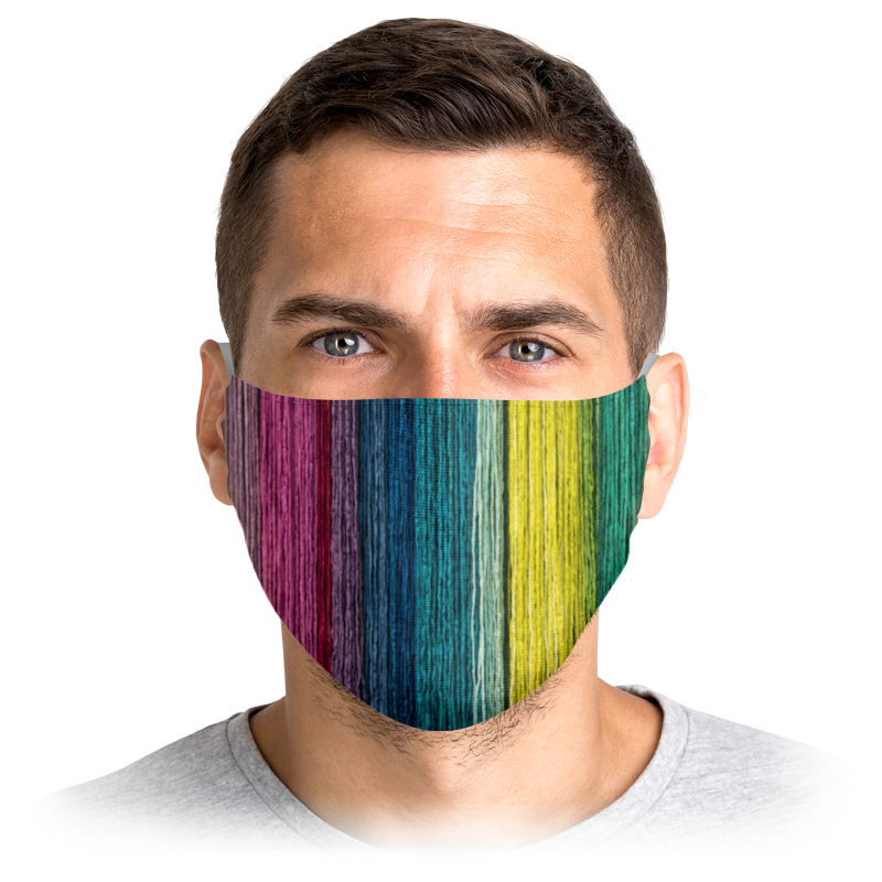 Printio Маска лицевая Разноцветные нитки printio маска лицевая разноцветные полосы