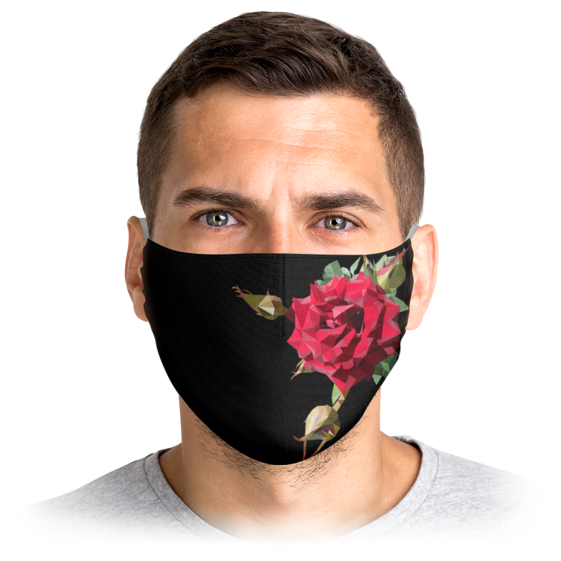 Printio Маска лицевая Rose low poly vector printio маска лицевая красная маска
