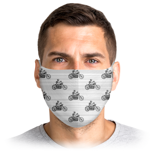 Заказать маски в Москве. Маска лицевая Skull Motorcycle от balden - готовые дизайны и нанесение принтов.